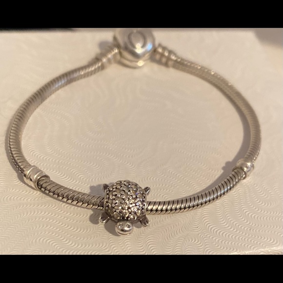 Pave Sea Turtle Pandora Charm - Picture 1 of 2